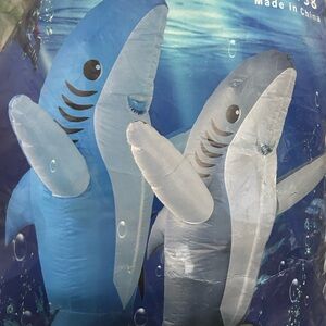 Inflated shark costume